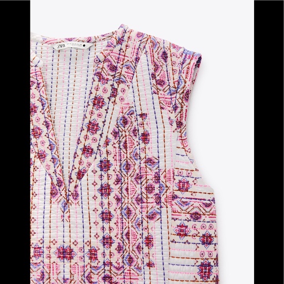 NEW 🌟 Zara Printed Quilted Vest - Picture 4 of 4